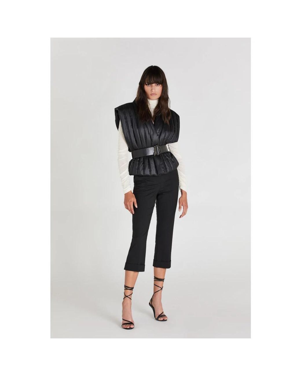 Patrizia Pepe Black Cropped Trousers