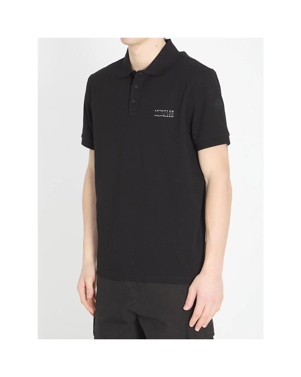 Moncler Black Polo Shirts for men