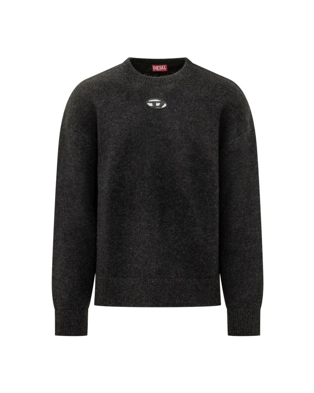 DIESEL Black Round-Neck Knitwear for men
