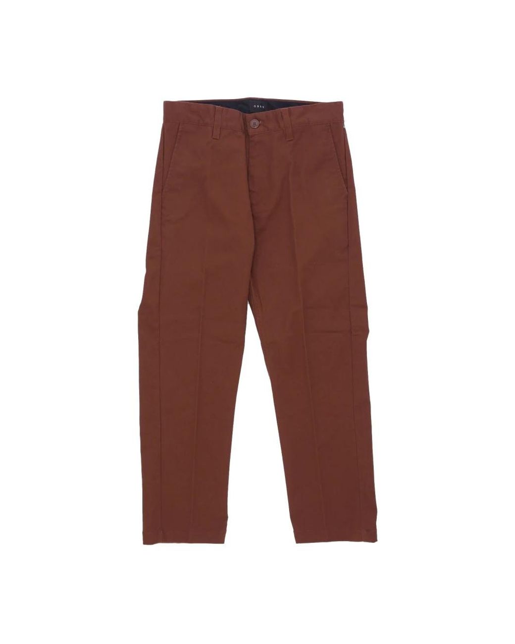 Obey Brown Straight Trousers for men