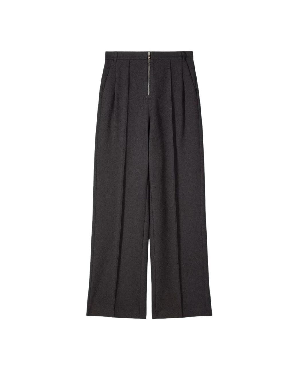 Patrizia Pepe Gray Wide Trousers