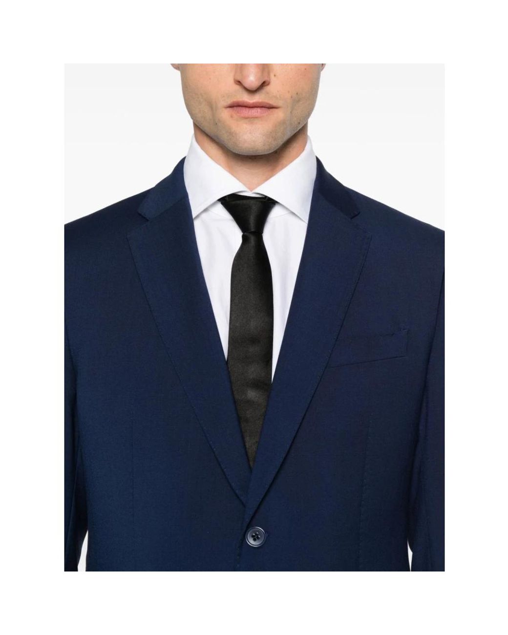 Emporio Armani Single-Breasted Suit in het Blue voor heren