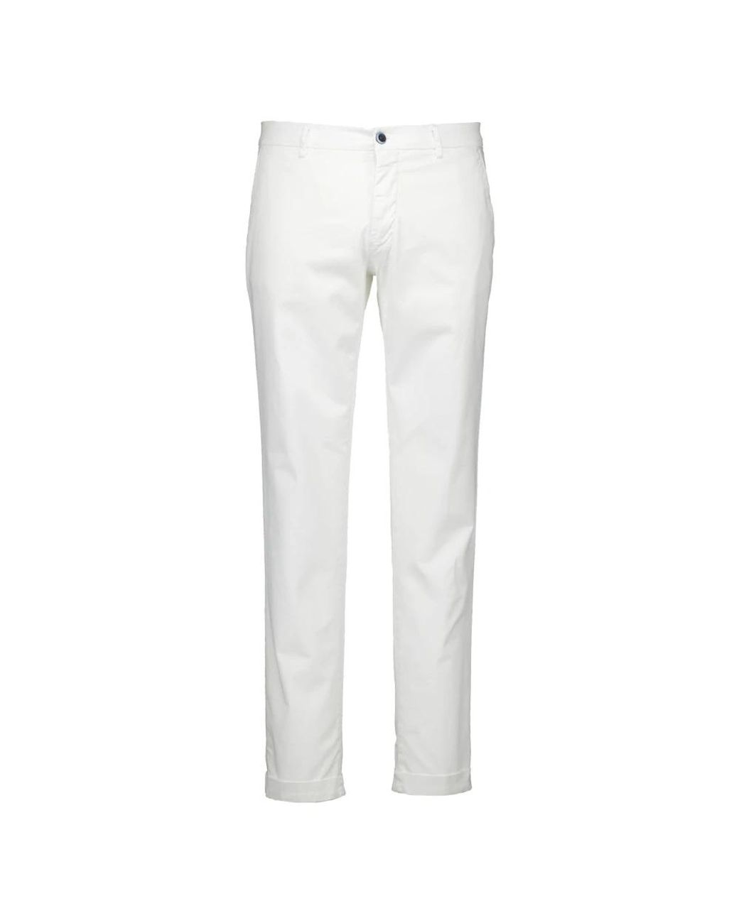 Mason's White Slim-Fit Trousers for men