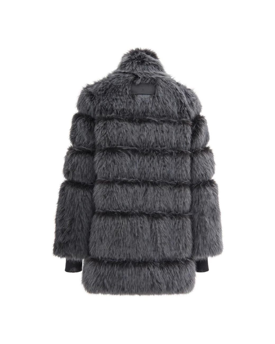 Patrizia Pepe Gray Faux Fur & Shearling Jackets