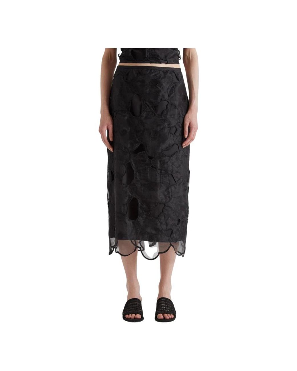 MEIMEIJ Black Midi Skirts