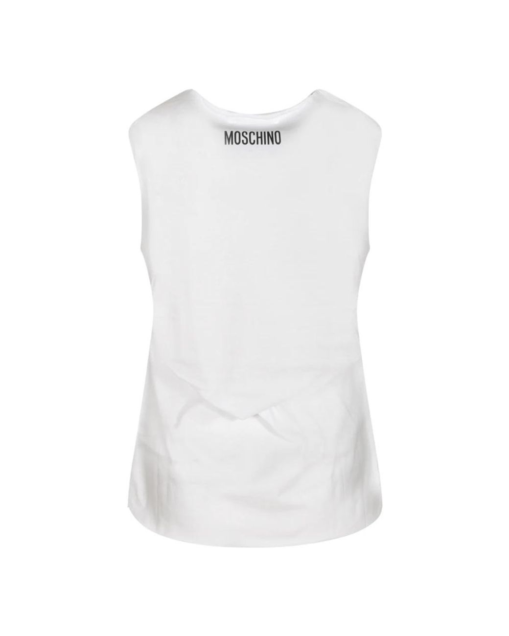 Moschino Black Text-Printed Sleeveless Top