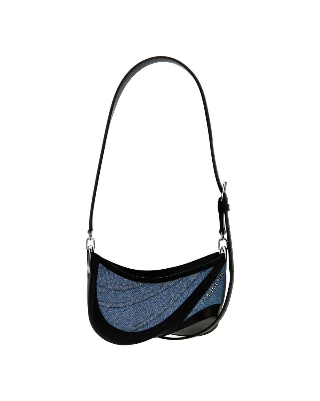 Mugler Blue Mugler Spiral Curve 01 Shoulder Bag