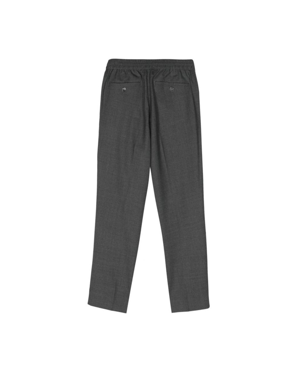 AMI Gray Cropped Trousers for men