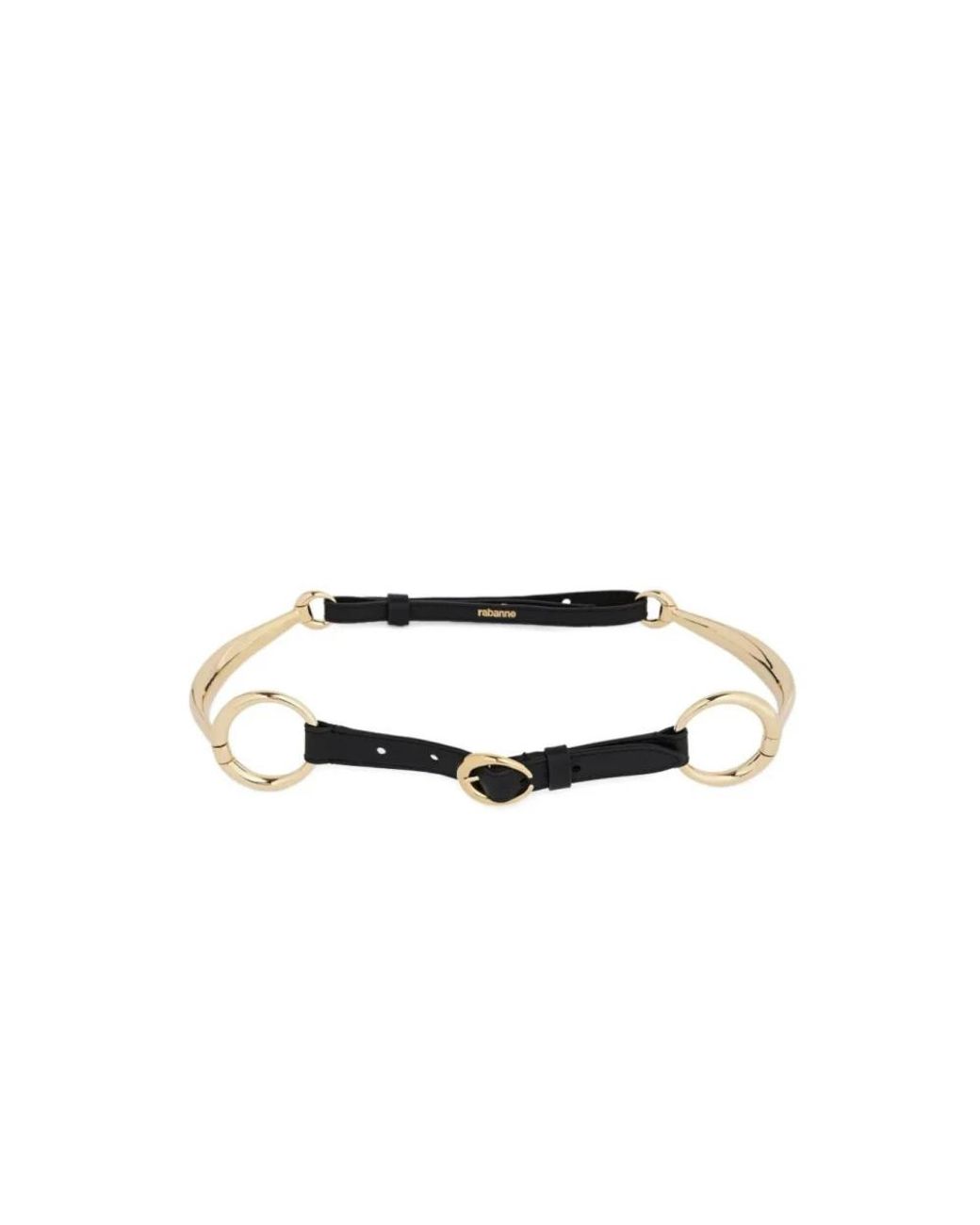 Rabanne Metallic Ring Ledergürtel