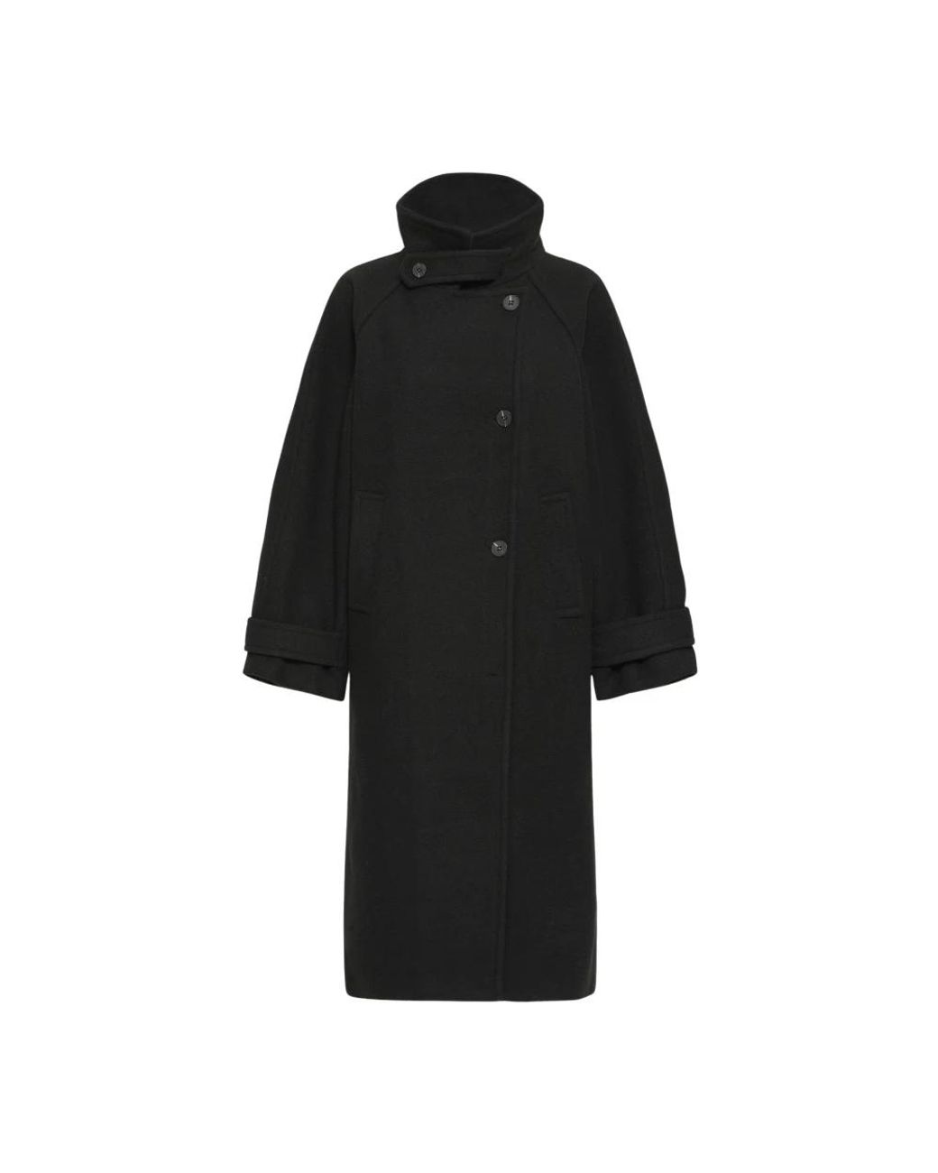 Ichi Black Single-Breasted Coats