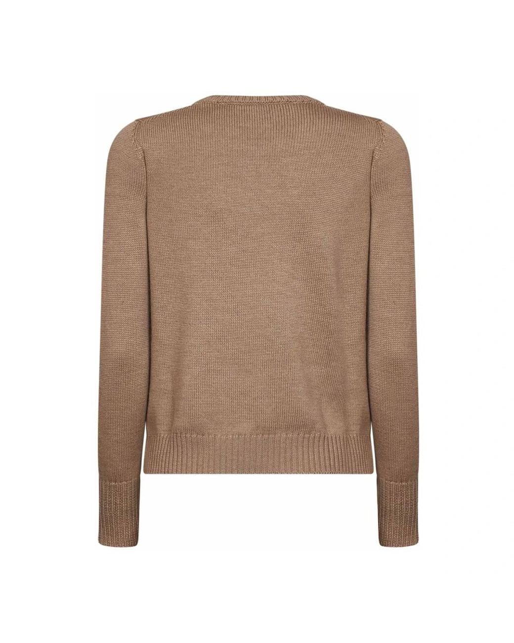 Blanca Vita Brown Round-Neck Knitwear