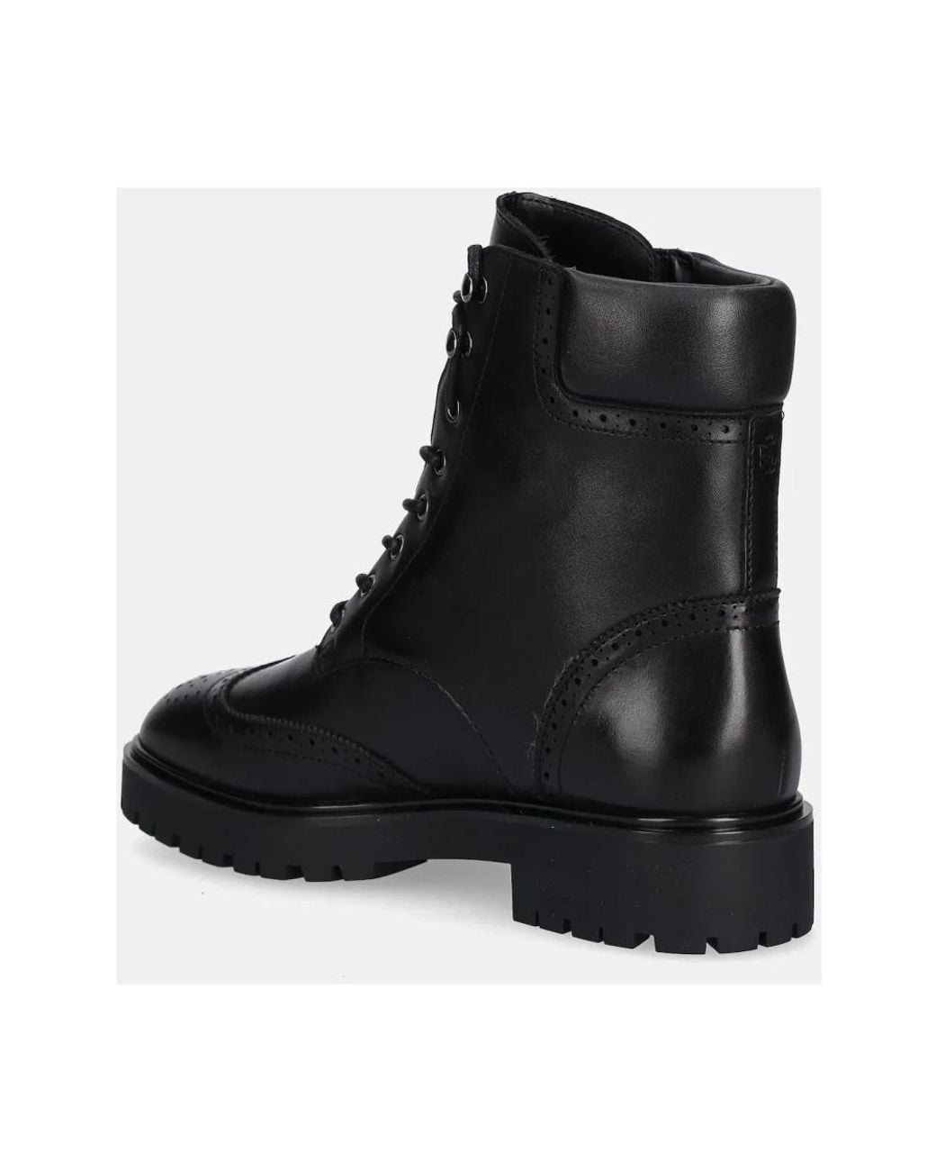 Ralph Lauren Black Lace-Up Boots