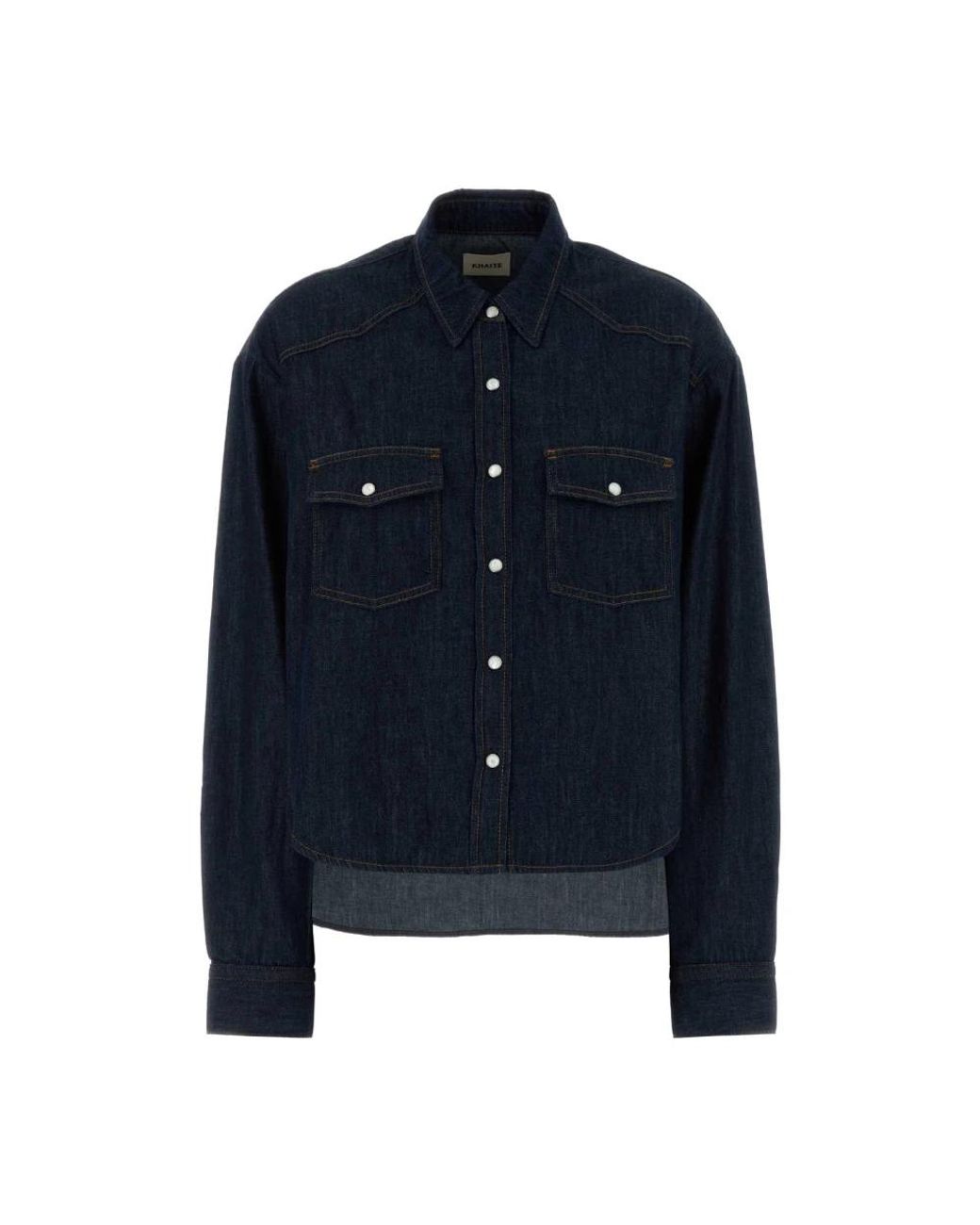 Khaite Blue Denim Shirts