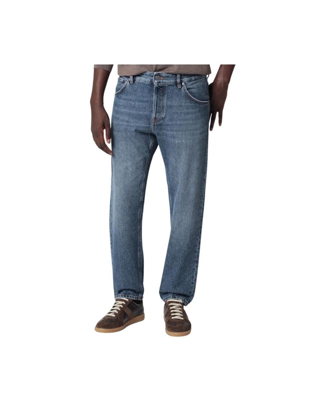 PT Torino Blue Straight Fit Jeans for men
