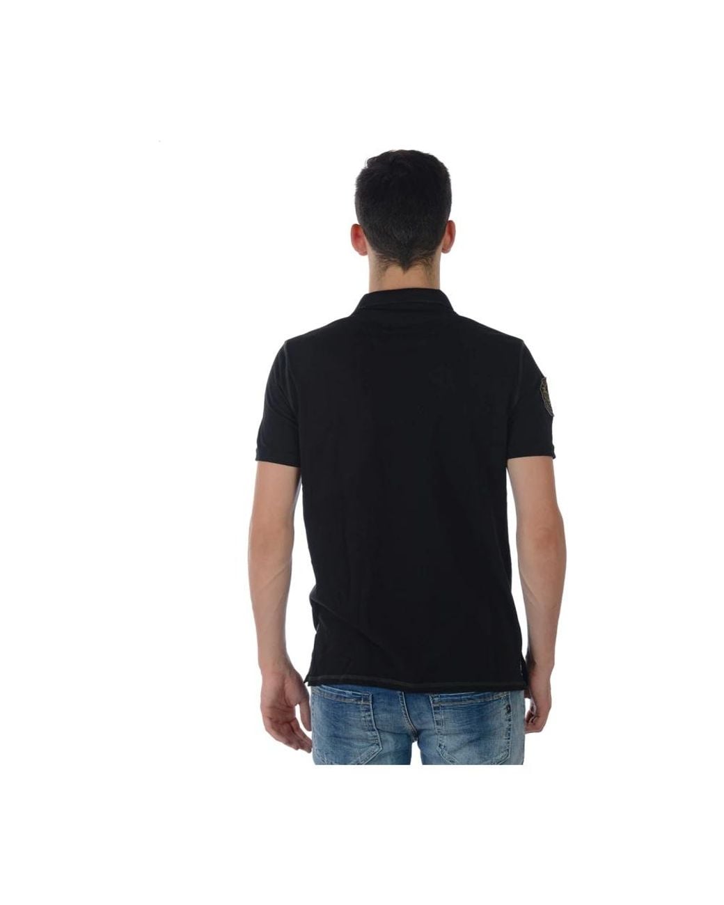 Armani Jeans Black Polo Shirts for men