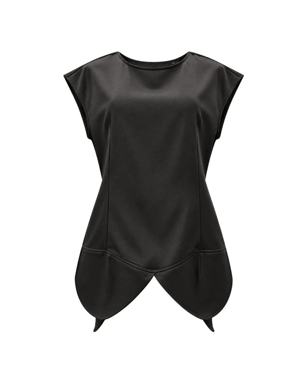 MEIMEIJ Black Sleeveless Tops