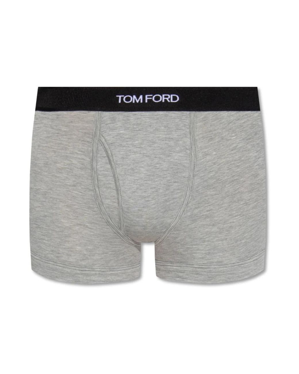Tom Ford Ondergoed ,Grijs ,Katoen Logo Jacquard Boxer Briefs in het Gray voor heren
