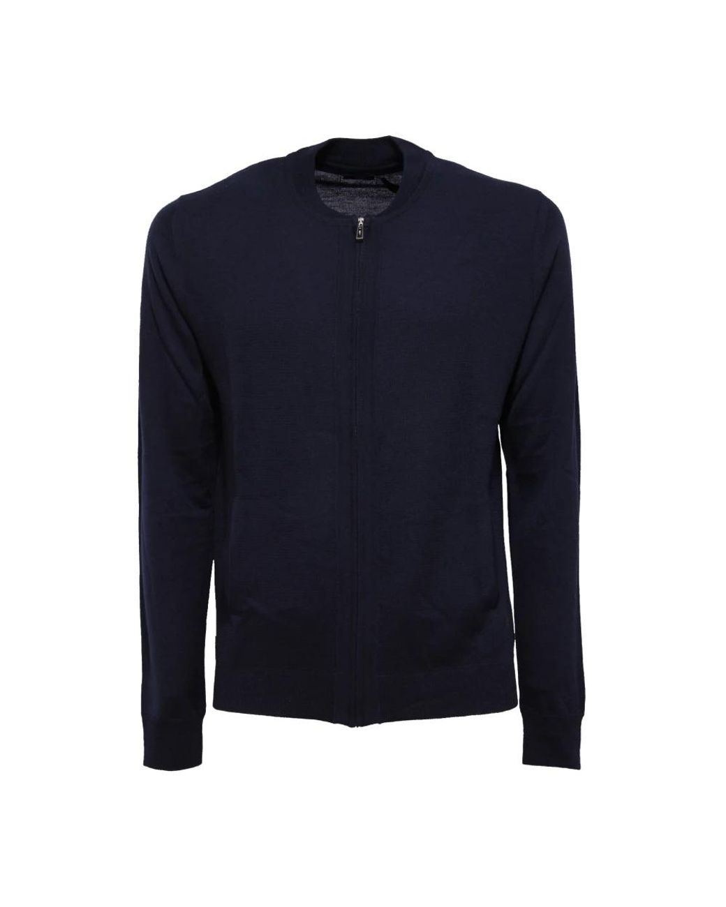 Hōsio Truien & Vesten ,Blauw ,Wol Lupo Zip F16 Wollen Trui in het Blue voor heren