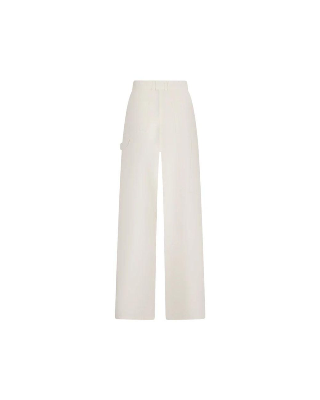 The Row White Straight Trousers