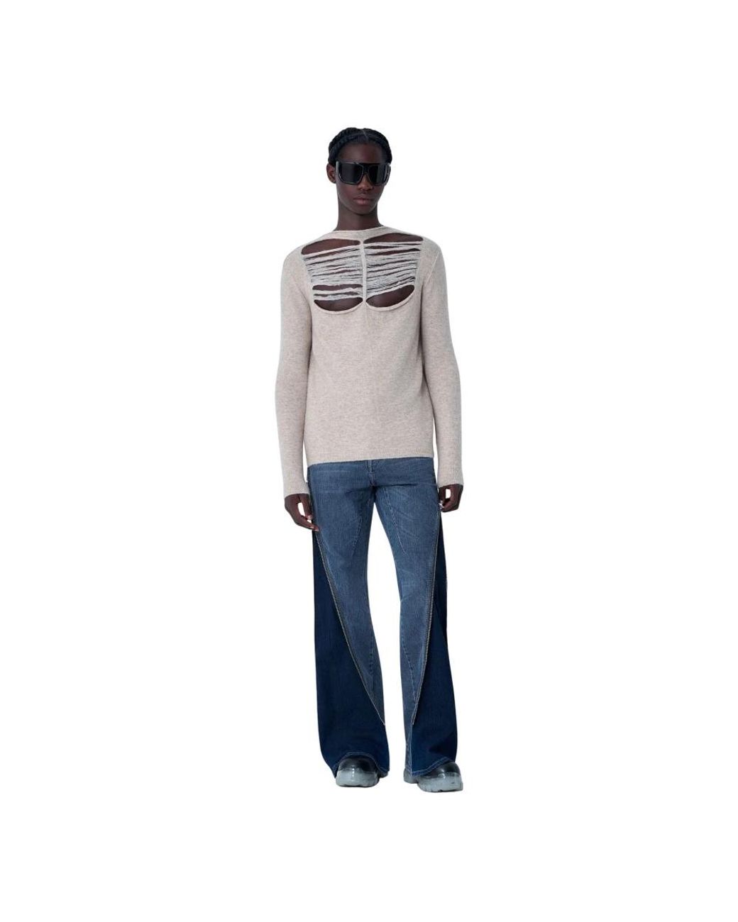 Rick Owens Gray Round-Neck Knitwear for men