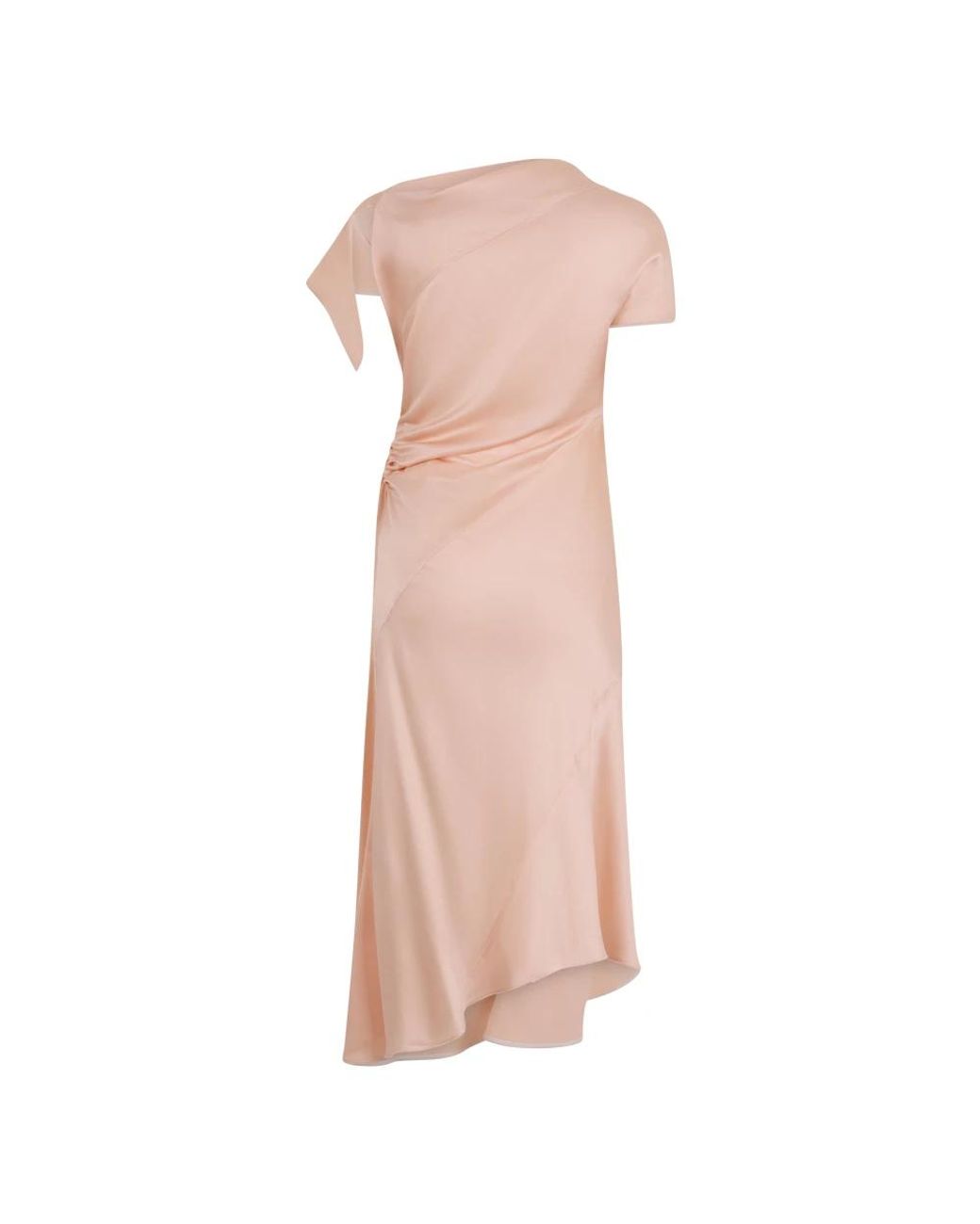 Victoria Beckham Asymmetrische Gedrapeerde Jurk in het Pink