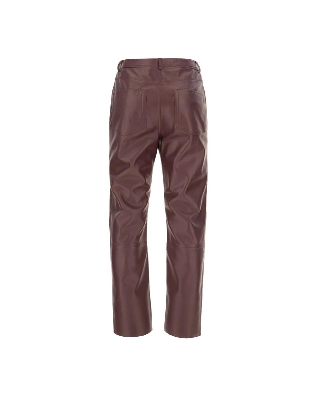 Leather Trousers Alberta Ferretti de color Purple