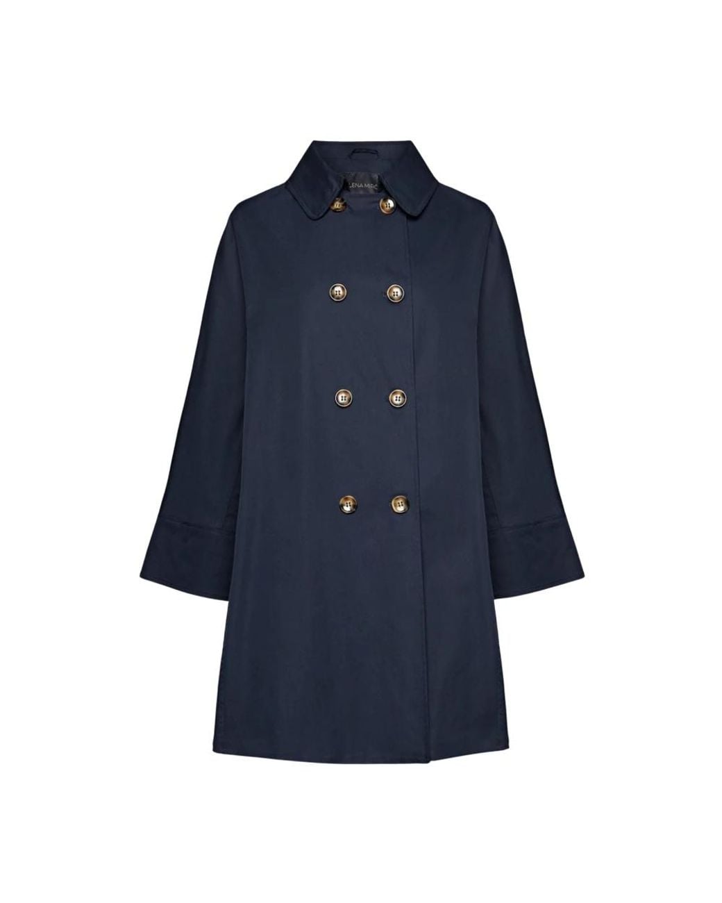 Elena Miro Blue Double-Breasted Coats