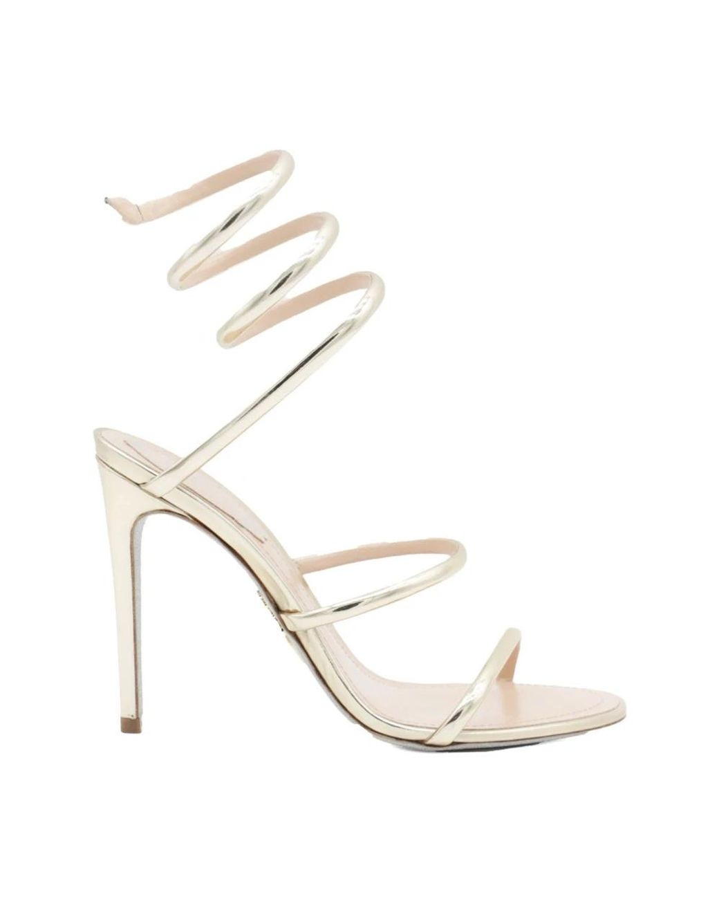Rene Caovilla White High Heel Sandals