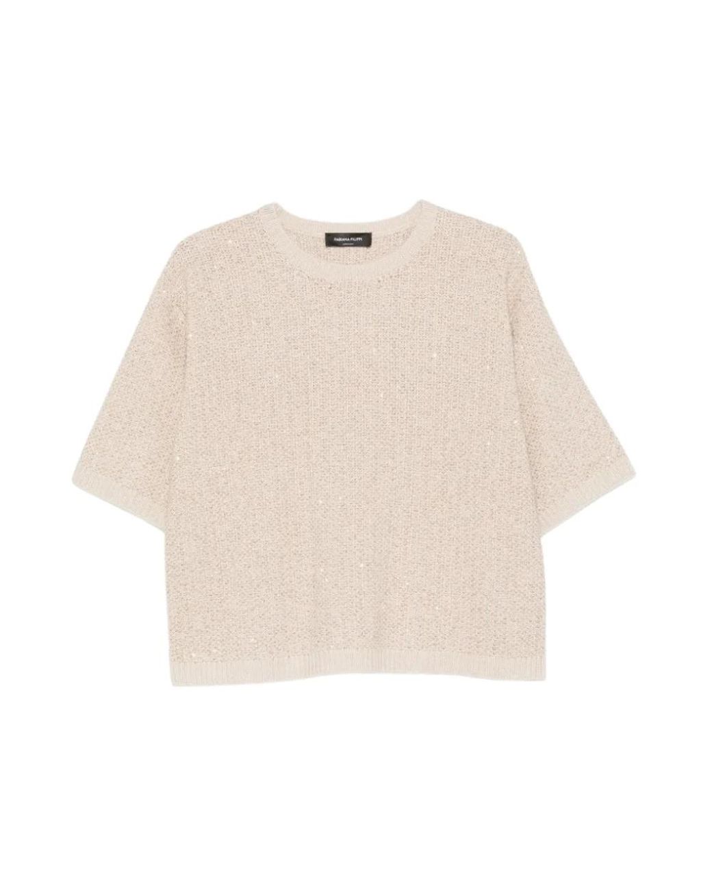 Fabiana Filippi Natural Round-Neck Knitwear