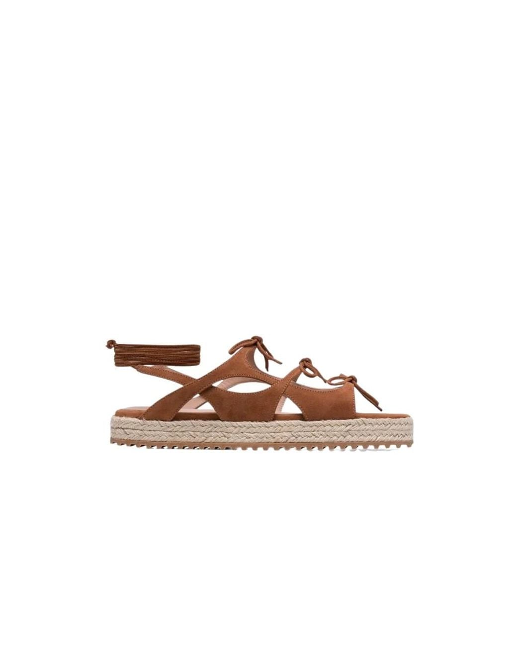Scarosso Brown Flat Sandals
