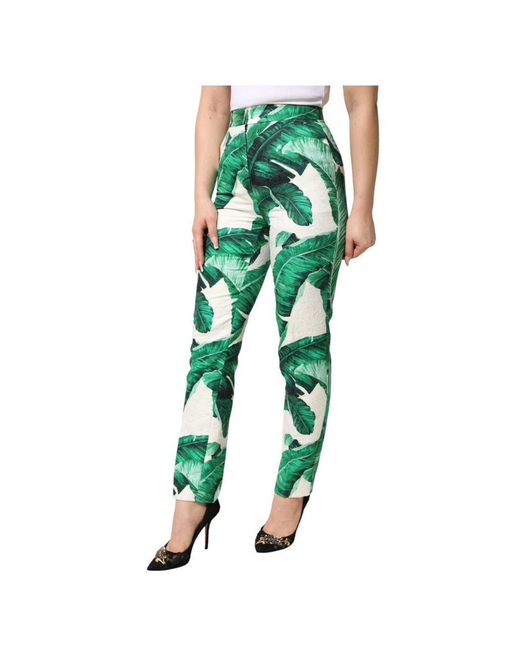 Dolce & Gabbana Green Slim-Fit Trousers