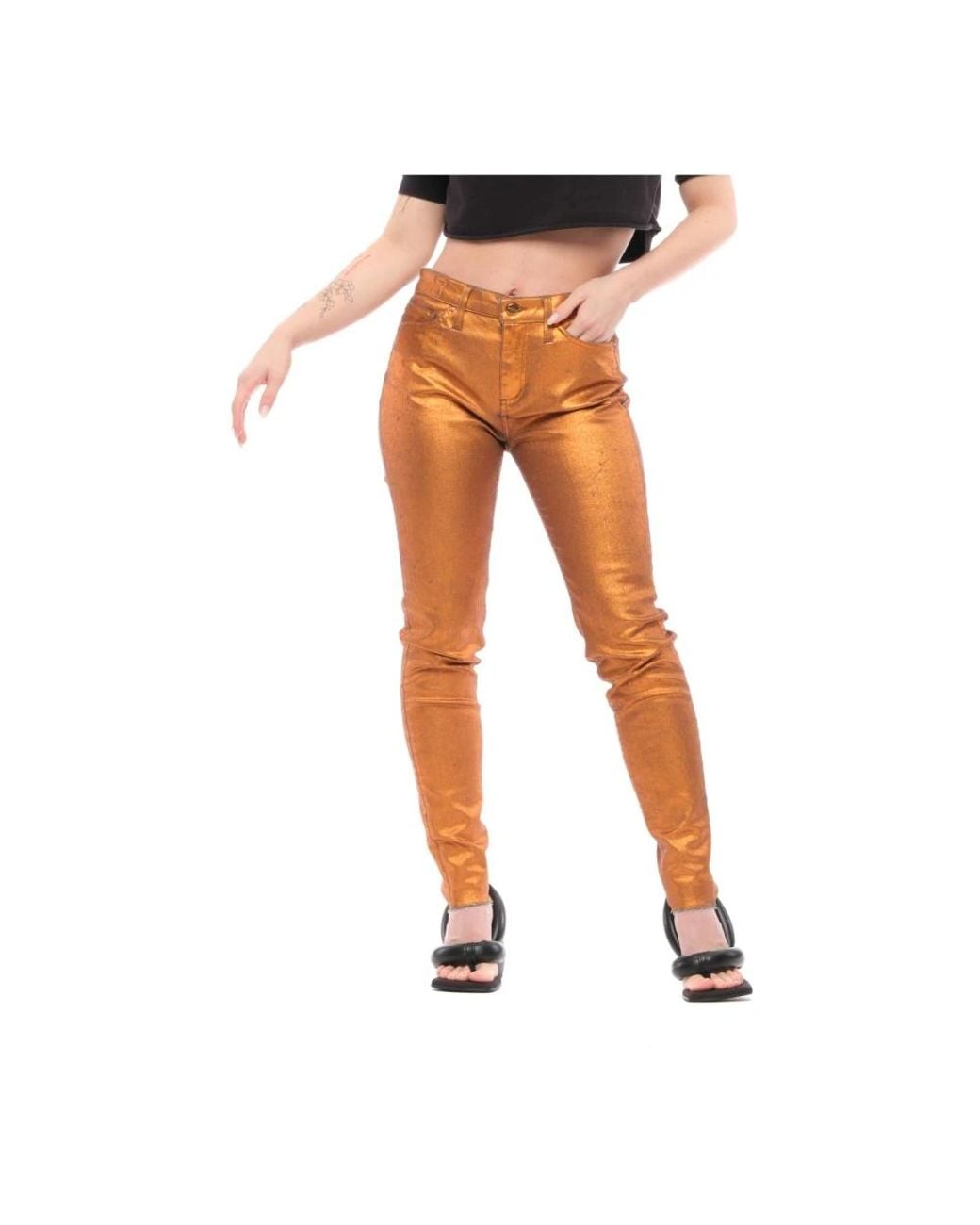 Don The Fuller Orange Skinny Trousers