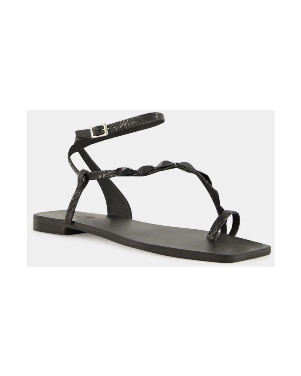 Johanna Ortiz Brown Flat Sandals