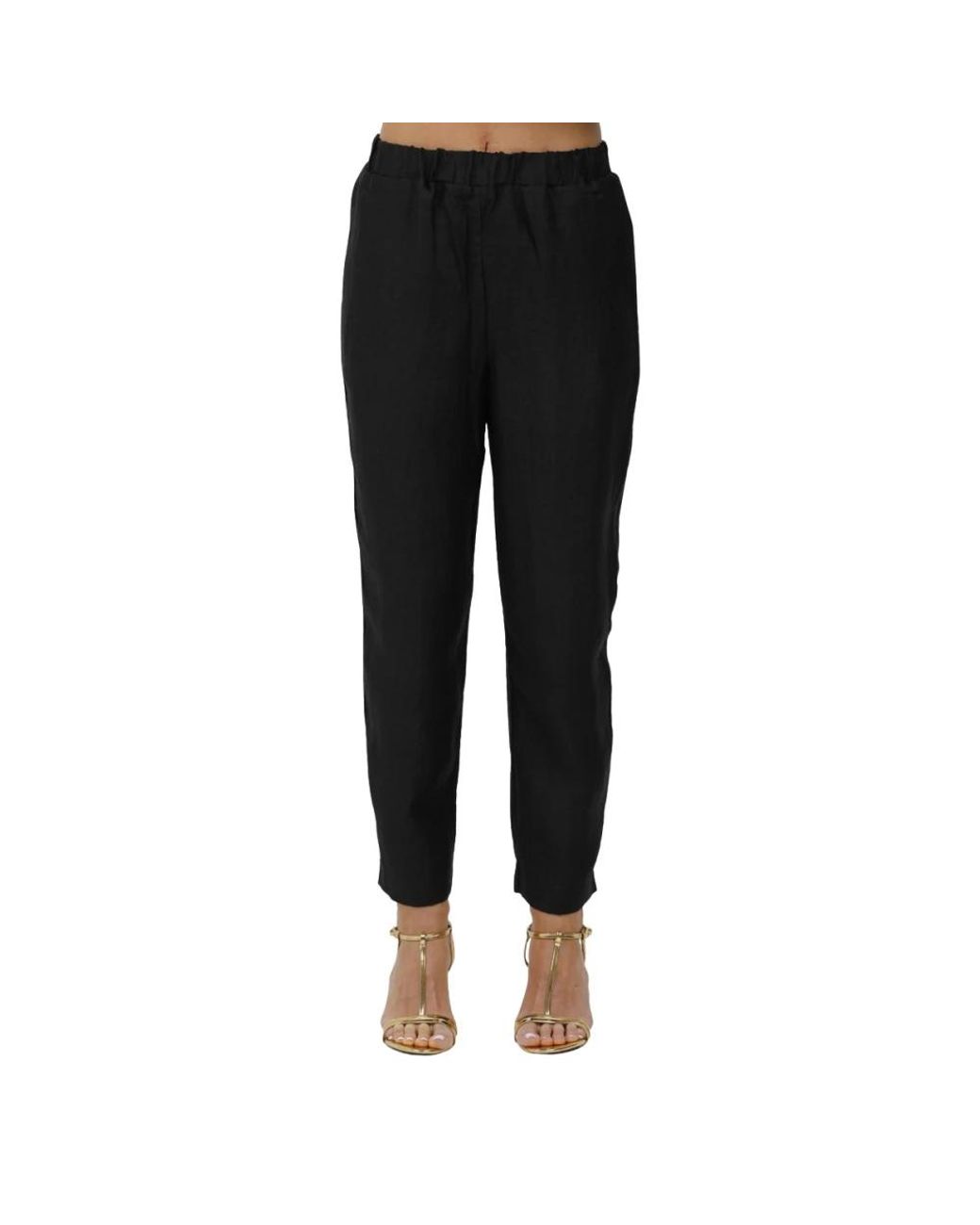 Slim-Fit Trousers Alpha Studio de color Black