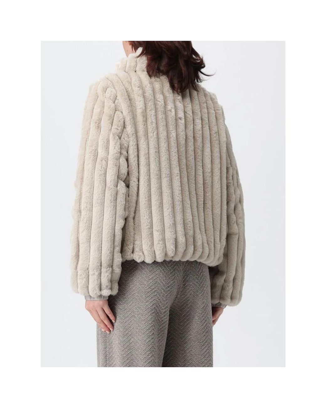 Save The Duck Brown Faux Fur & Shearling Jackets