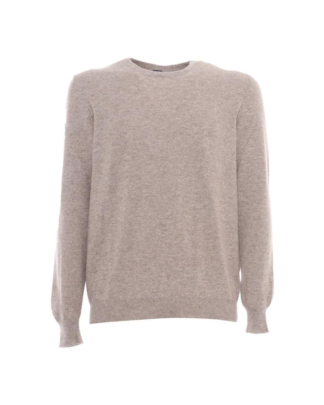 Fedeli Gray Round-Neck Knitwear for men