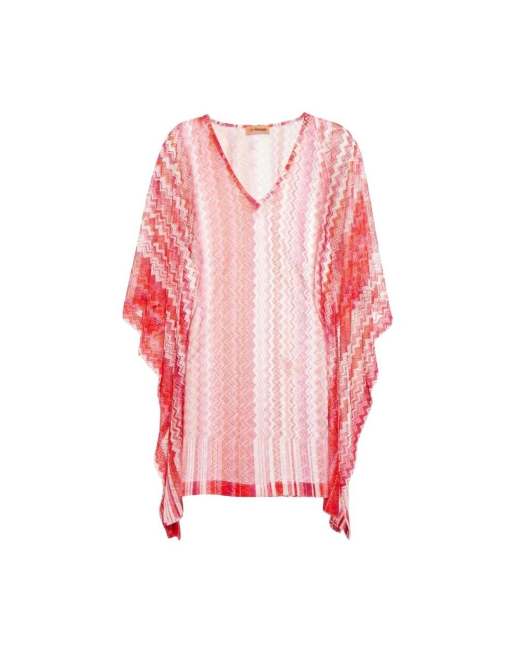 Missoni Mare Zig-Zag Gebreide Kaftan in het Pink