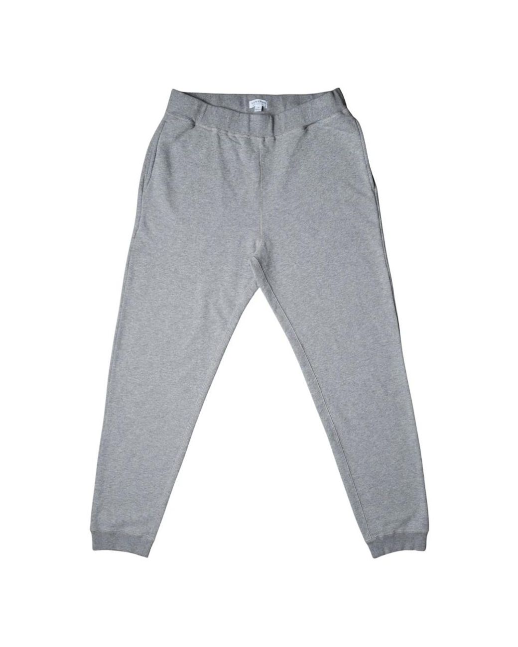 Sunspel Broeken ,Grijs ,Katoen Loopback Track Pant in het Gray voor heren
