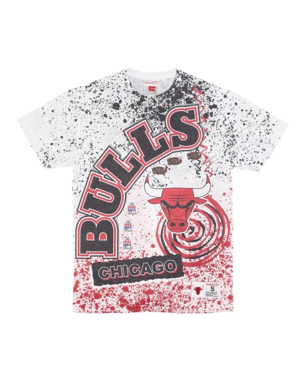 Mitchell & Ness Tops ,Veelkleurig ,Katoen Chicago Bulls Nba Tee Burst in het White voor heren