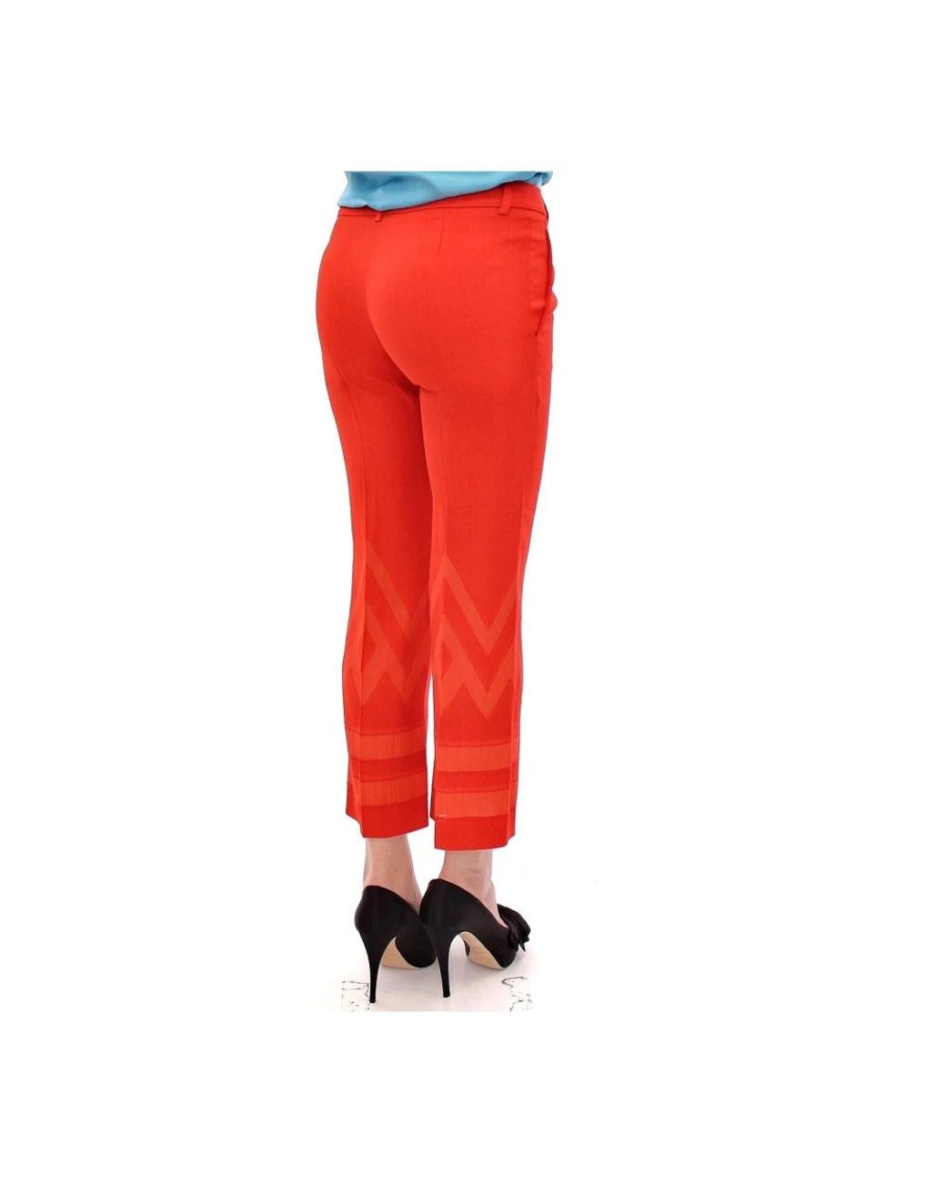 Versace Red Cropped Trousers