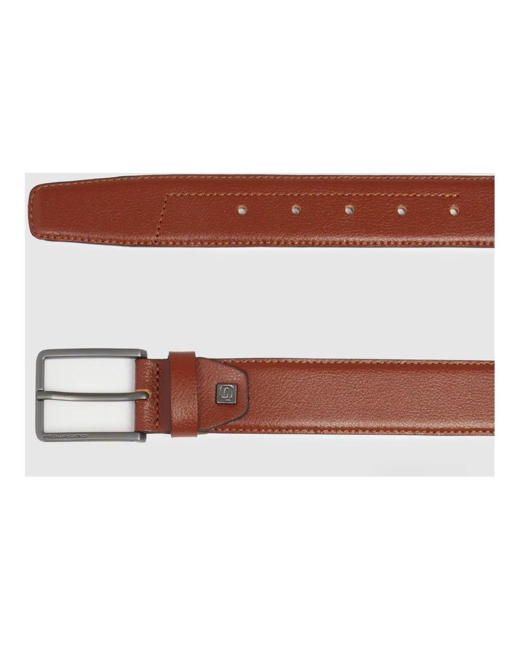 Piquadro Accessoires ,Bruin ,Katoen Leren Riem Met Doornsluiting in het Brown voor heren