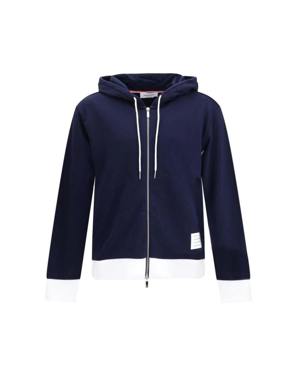 Thom Browne Hoodies & Sweatvesten ,Blauw ,Verstelbare Capuchontrui Met Ritssluiting in het Blue voor heren
