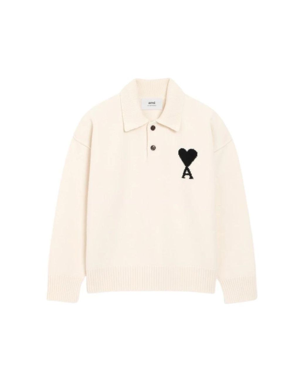 AMI Truien & Vesten ,Hart Vriend Polo Shirt in het White