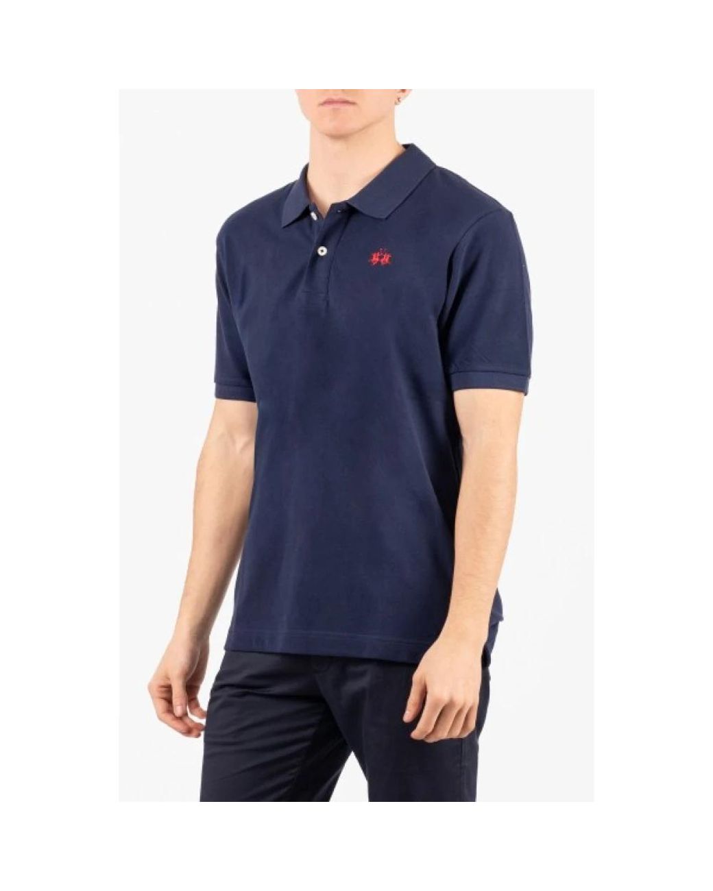 La Martina Blue Polo Shirts for men