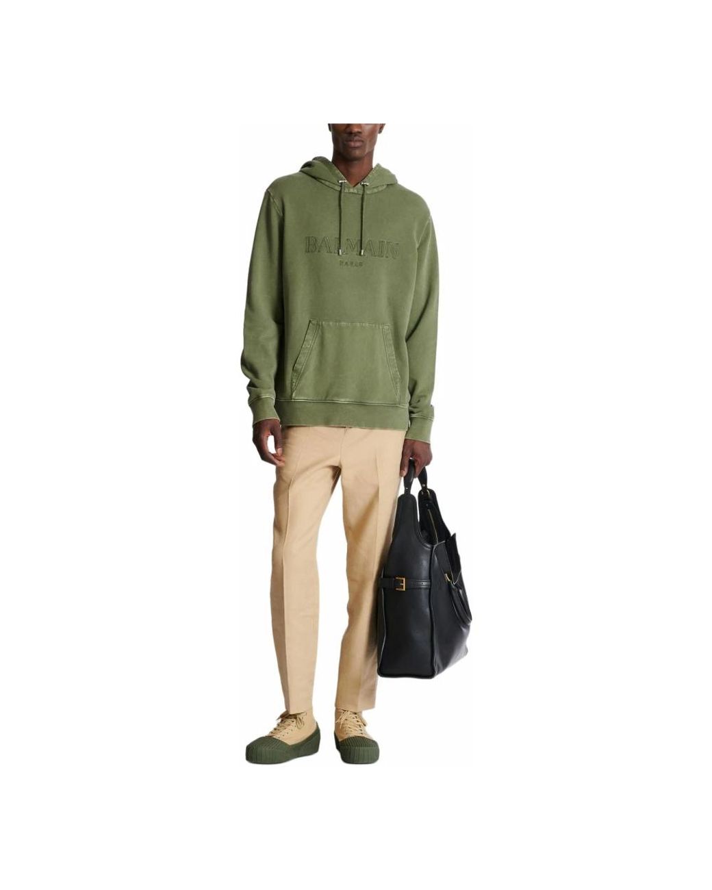 Balmain Green Hoodies for men