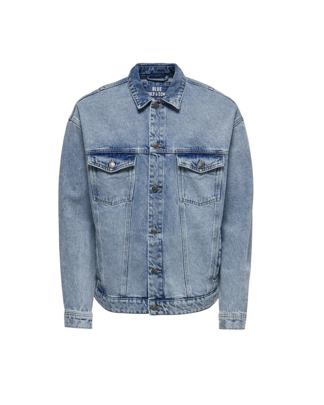Denim Jackets Only & Sons de hombre de color Blue