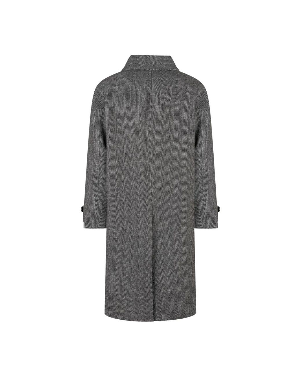 BRERAS Milano Gray Single-Breasted Coats for men