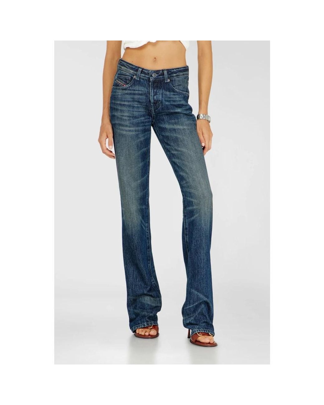 DIESEL Blue Straight Fit Jeans