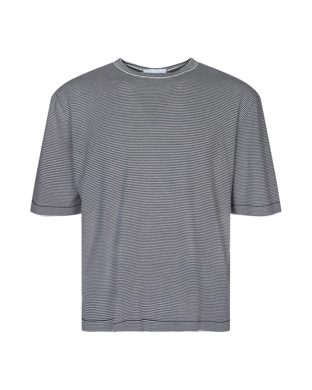 Lardini Tops ,Zwart ,Katoen Klassiek Wit T-Shirt in het Gray voor heren