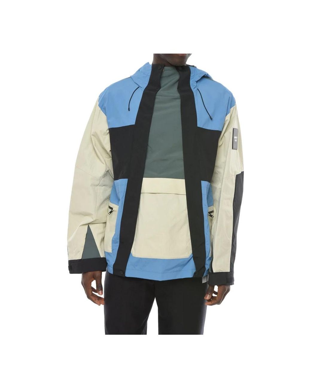 Giacca a blocchi di colore con cappuccio regolabile di Ambush in Blue da Uomo